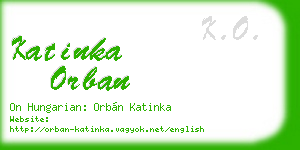 katinka orban business card